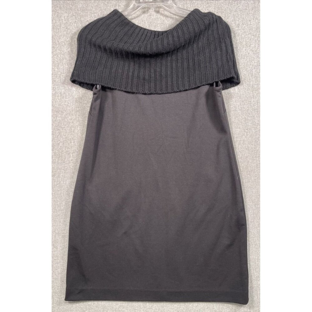 Calvin Klein Women's Sheath Style Dress Size L Black Sleeveless Sweater Collar - Picture 10 of 13